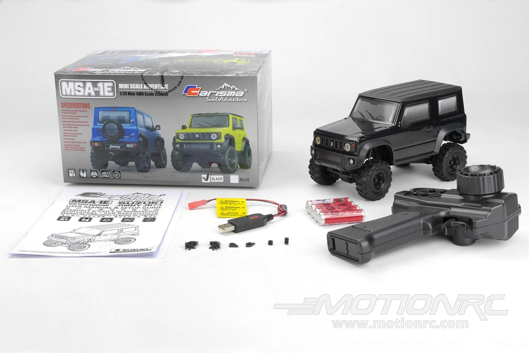 Carisma MSA-1E Suzuki Jimny JB74 Black 1/24 Scale 4WD Crawler - RTR 9 Carisma MSA-1E Suzuki Jimny JB74 Black 1/24 Scale 4WD Crawler - RTR - Image 7