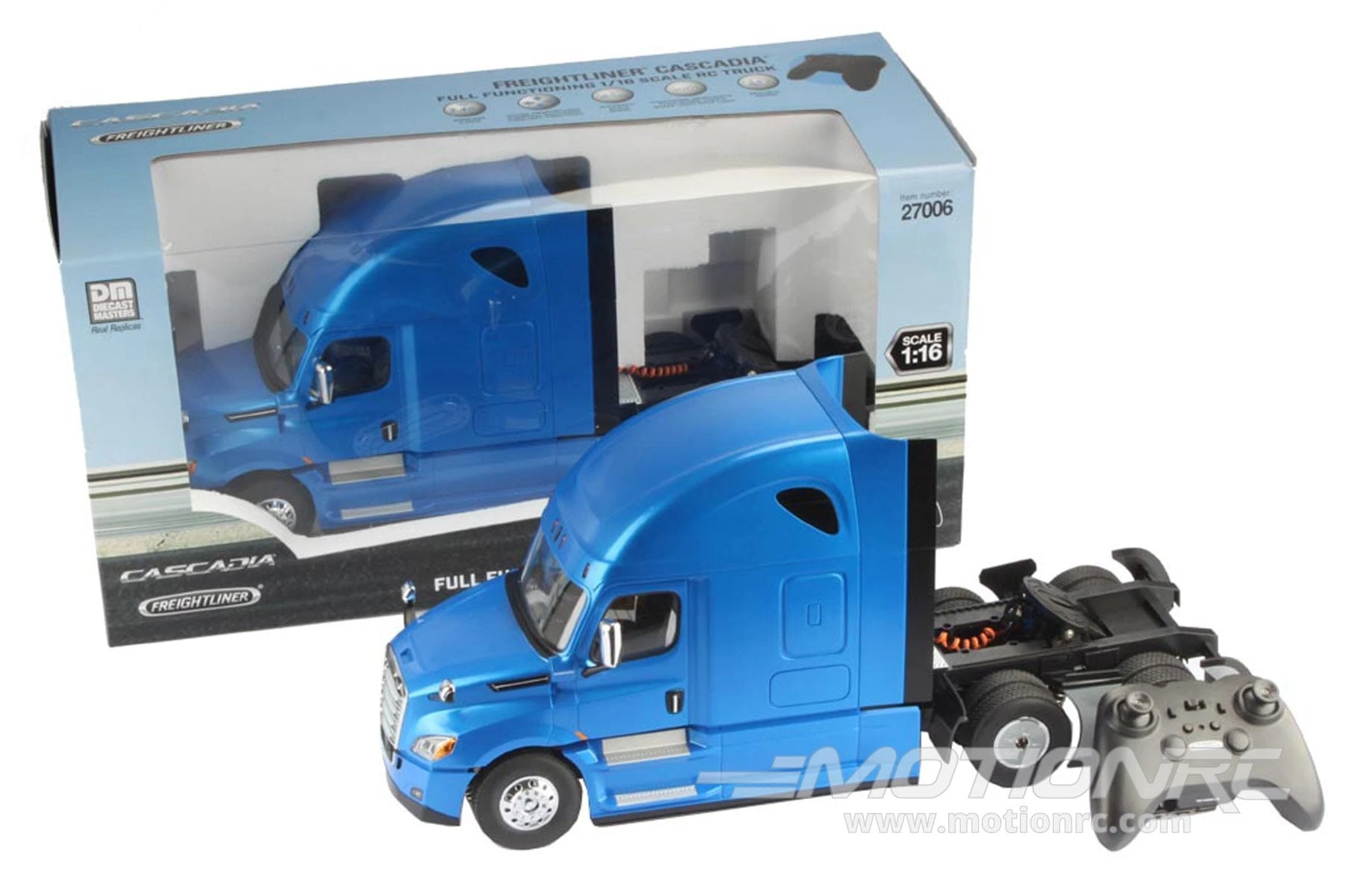 Diecast Masters 1/16 Scale Freightliner Cascadia Raised Roof Sleeper Cab Semi Truck - RTR 8 Diecast Masters 1/16 Scale Freightliner Cascadia Raised Roof Sleeper Cab Semi Truck - RTR - Image 6
