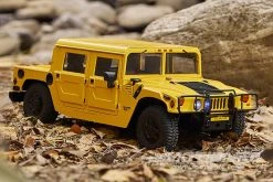 FMS Hummer H1 Yellow 1/12 Scale 4WD Truck - RTR -Freewing Shop fms hummer h1 yellow 1 12 scale 4wd truck rtr motion rc 34602618257593