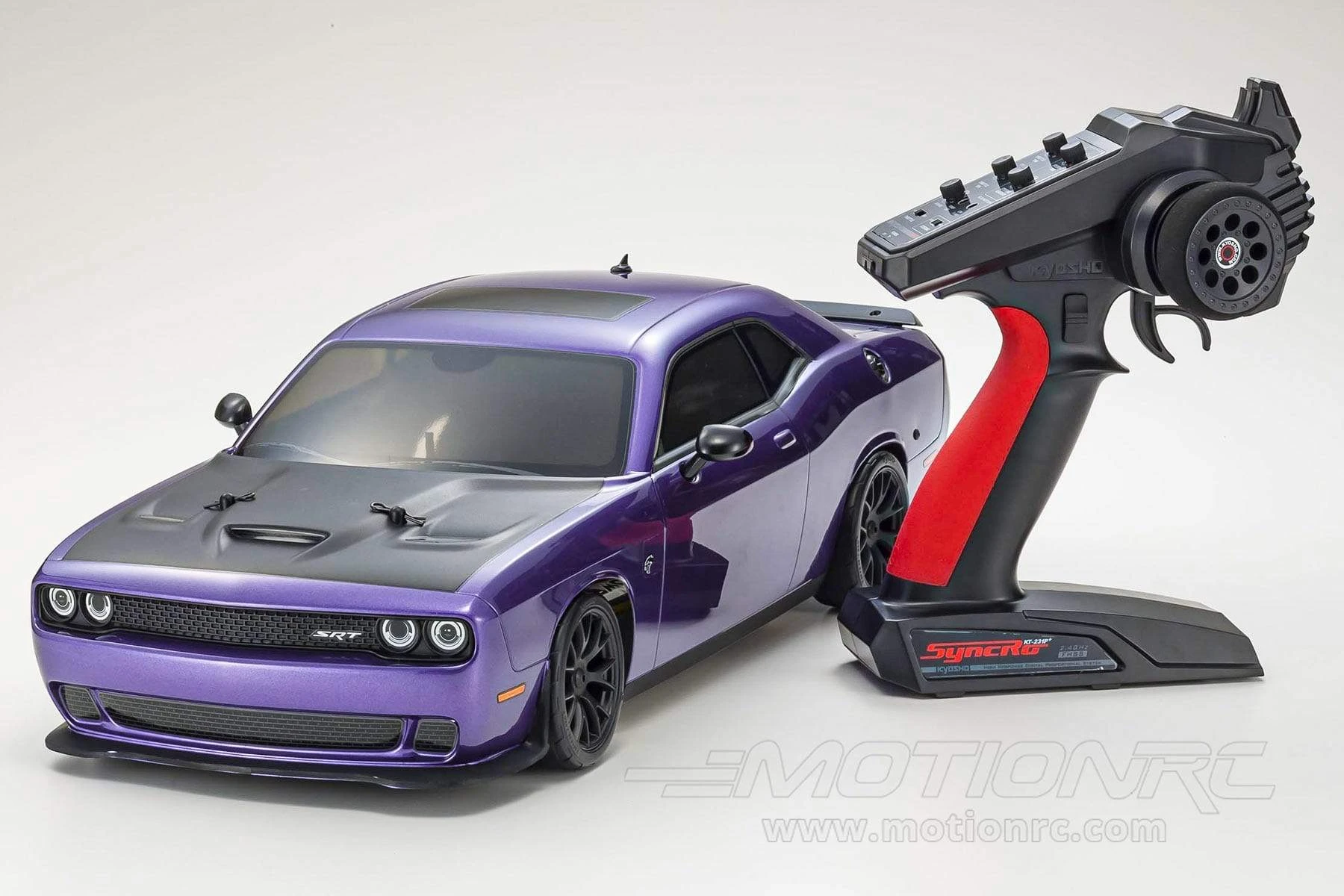 Kyosho Fazer Mk2 Purple 2015 Dodge Hellcat Challenger 1/10 Scale 4WD Car - RTR 9 Kyosho Fazer Mk2 Purple 2015 Dodge Hellcat Challenger 1/10 Scale 4WD Car - RTR - Image 7