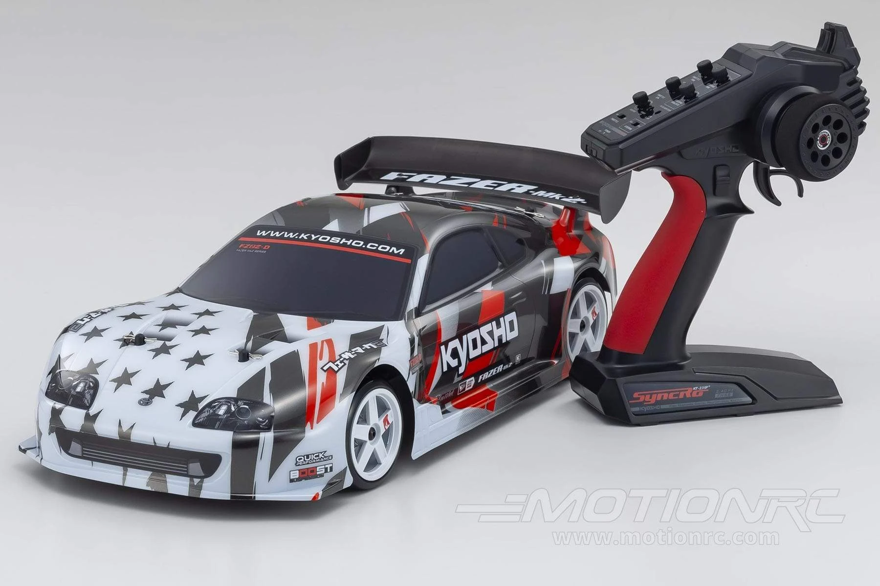 Kyosho Fazer Mk2 FZ02-D Toyota Supra Drift 1/10 Scale 4WD Car - RTR 8 Kyosho Fazer Mk2 FZ02-D Toyota Supra Drift 1/10 Scale 4WD Car - RTR - Image 6