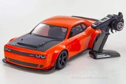Kyosho Inferno GT2 VE Dodge Challenger SRT Demon Mango 1/8 Scale 4WD Car - RTR -Freewing Shop kyosho inferno gt2 ve dodge challenger srt demon mango 1 8 scale 4wd car rtr motion rc 15334004916337