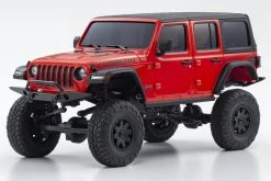 Kyosho Mini-Z 4x4 Jeep Wrangler Unlimited Rubicon Red 1/27 Scale 4WD Truck - RTR