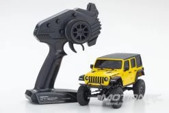 Kyosho Mini-Z 4x4 Jeep Wrangler Unlimited Rubicon Yellow 1/27 Scale 4WD Truck - RTR -Freewing Shop kyosho mini z 4x4 jeep wrangler unlimited rubicon yellow 1 27 scale 4wd truck rtr motion rc 31476606664889