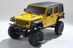 Kyosho Mini-Z 4x4 Jeep Wrangler Unlimited Rubicon Yellow 1/27 Scale 4WD Truck - RTR -Freewing Shop kyosho mini z 4x4 jeep wrangler unlimited rubicon yellow 1 27 scale 4wd truck rtr motion rc 31476607254713