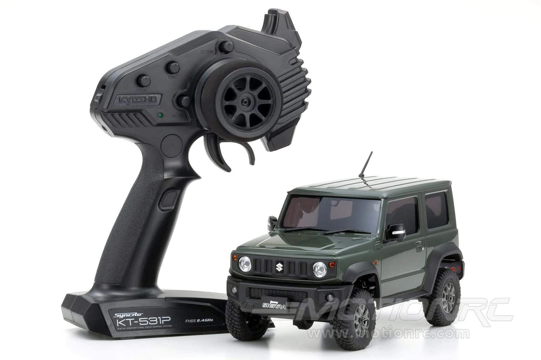 Kyosho Mini-Z 4X4 Suzuki Jimny Sierra Jungle Green Crawler Readyset 1/24 Scale 4WD Truck - RTR 10 Kyosho Mini-Z 4X4 Suzuki Jimny Sierra Jungle Green Crawler Readyset 1/24 Scale 4WD Truck - RTR - Image 8