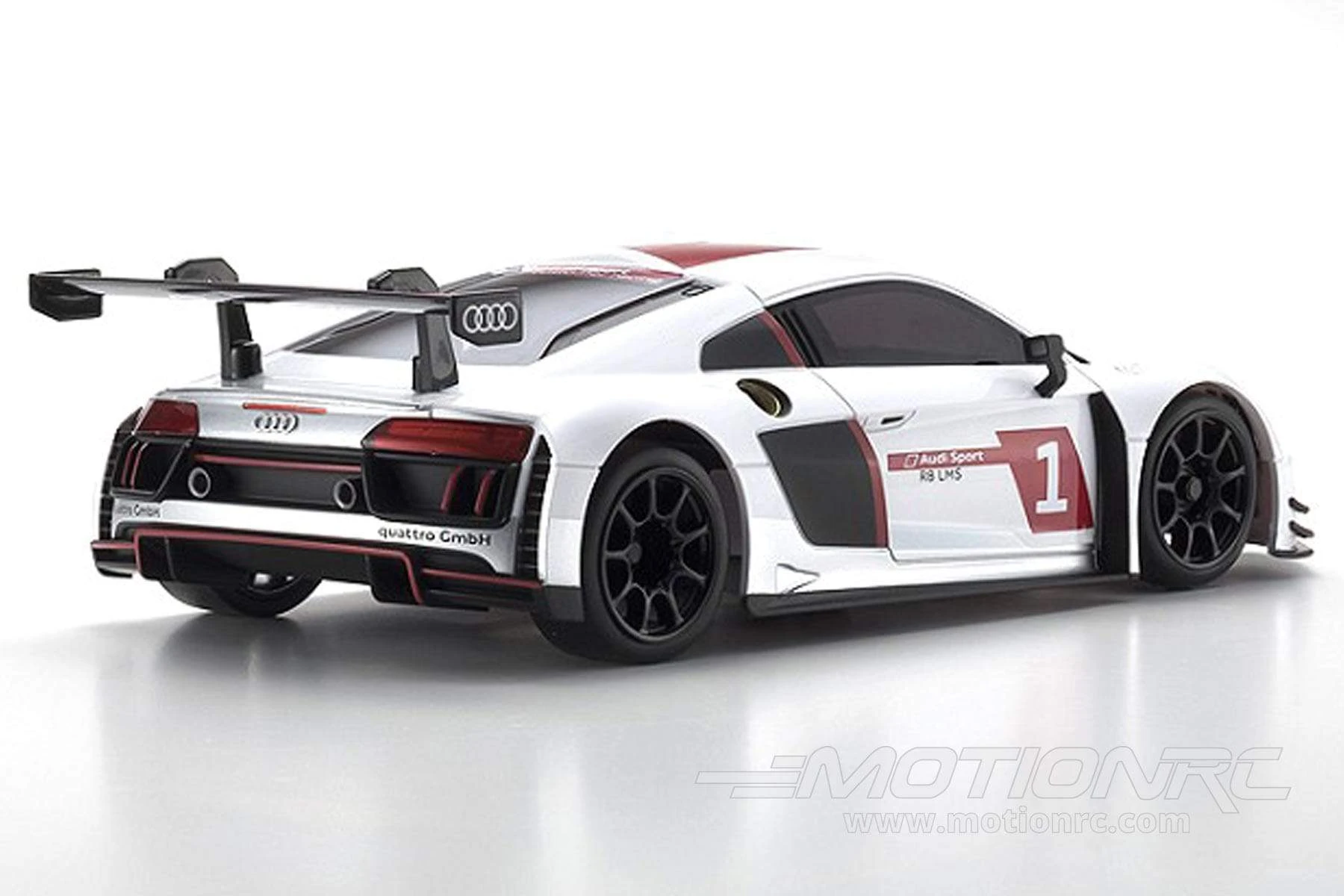 Kyosho Mini-Z Audi R8 2015 LMS White MR-03 Readyset 1/27 Scale RWD Car - RTR 6 Kyosho Mini-Z Audi R8 2015 LMS White MR-03 Readyset 1/27 Scale RWD Car - RTR - Image 4