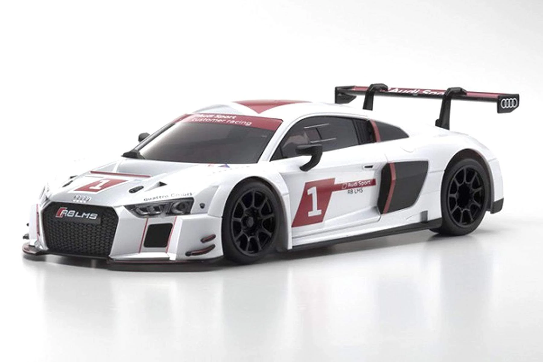 Kyosho Mini-Z Audi R8 2015 LMS White MR-03 Readyset 1/27 Scale RWD Car - RTR 3 Kyosho Mini-Z Audi R8 2015 LMS White MR-03 Readyset 1/27 Scale RWD Car - RTR