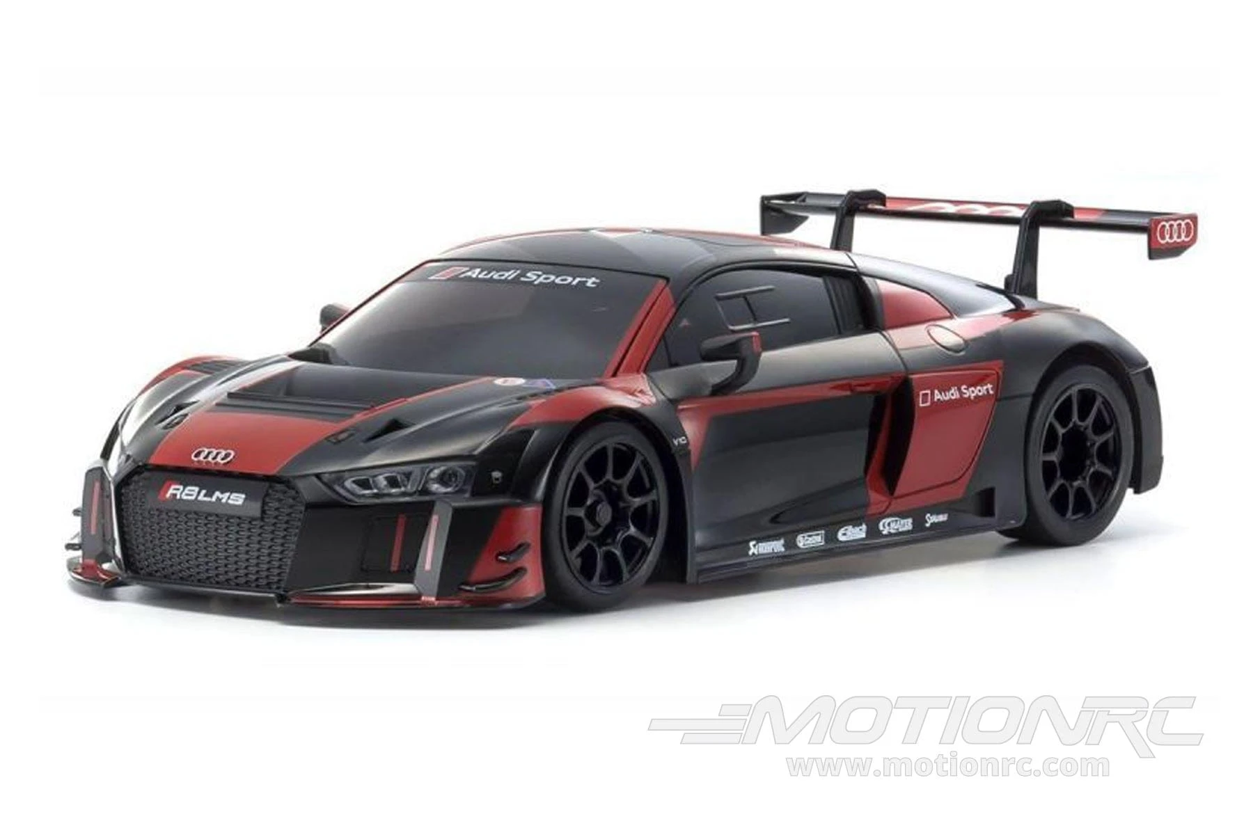 Kyosho Mini-Z Black/Red Audi R8 LMS 2016 MR-03 1/27 Scale RWD Car - RTR 4 Kyosho Mini-Z Black/Red Audi R8 LMS 2016 MR-03 1/27 Scale RWD Car - RTR - Image 2