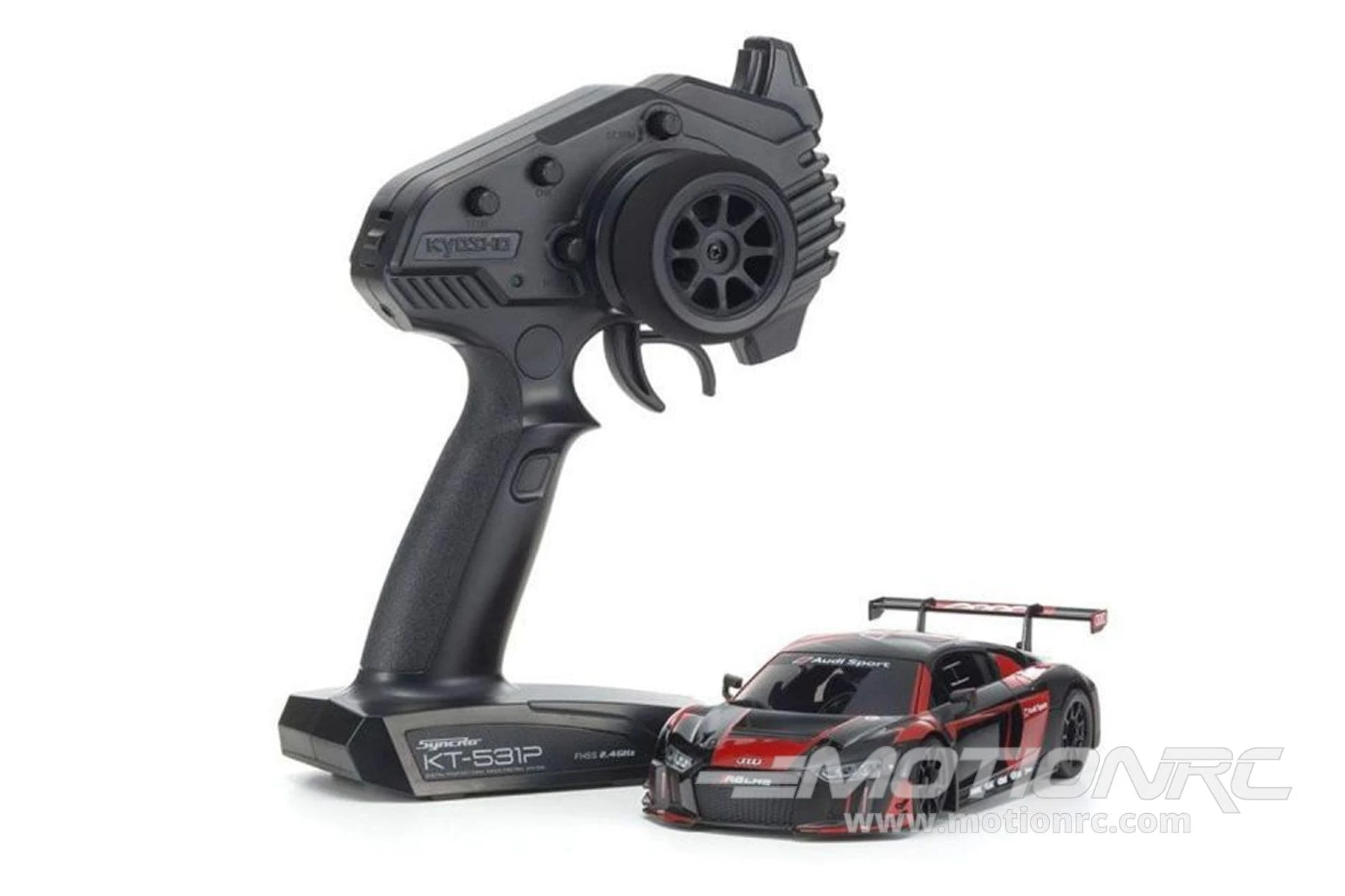 Kyosho Mini-Z Black/Red Audi R8 LMS 2016 MR-03 1/27 Scale RWD Car - RTR 6 Kyosho Mini-Z Black/Red Audi R8 LMS 2016 MR-03 1/27 Scale RWD Car - RTR - Image 4