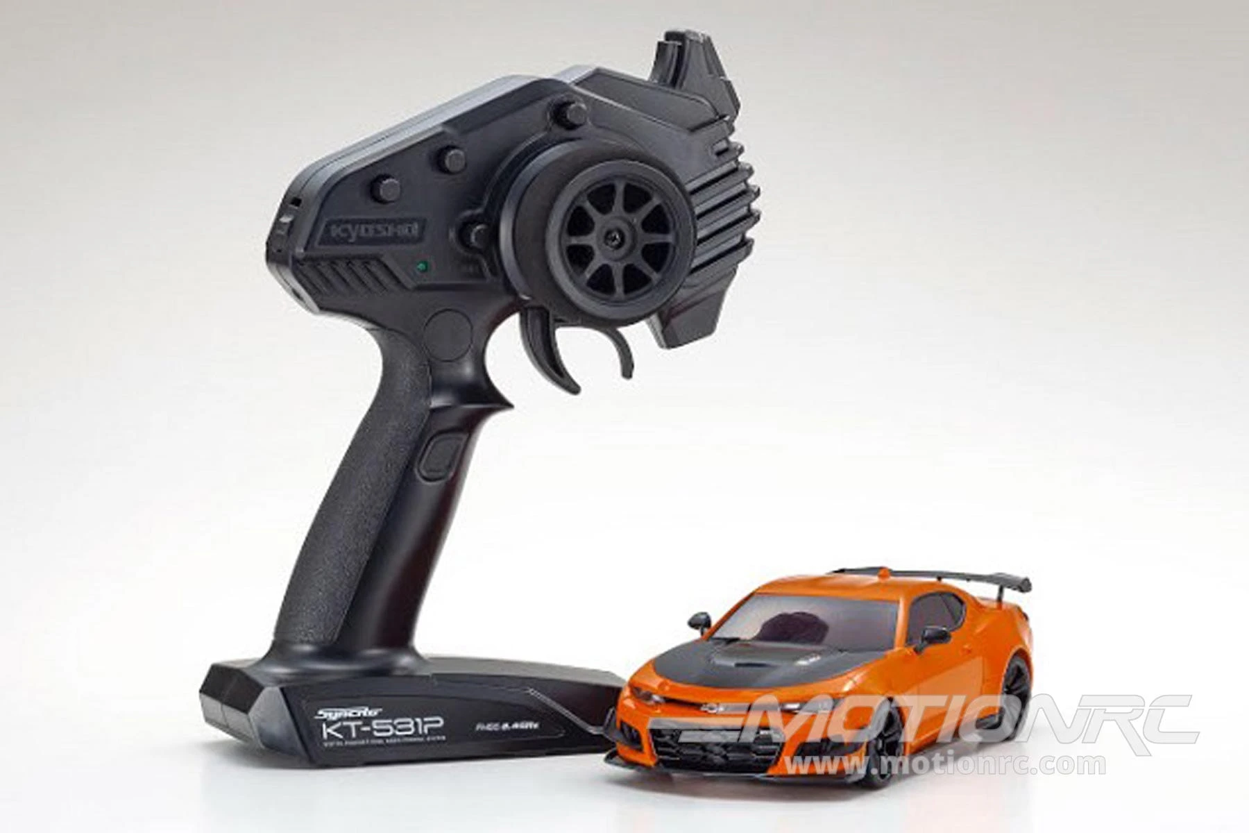 Kyosho Mini-Z Chevy Camaro ZL-1 Crush Orange Readyset 1/27 Scale RWD Car W/LEDs - RTR 8 Kyosho Mini-Z Chevy Camaro ZL-1 Crush Orange Readyset 1/27 Scale RWD Car W/LEDs - RTR - Image 6