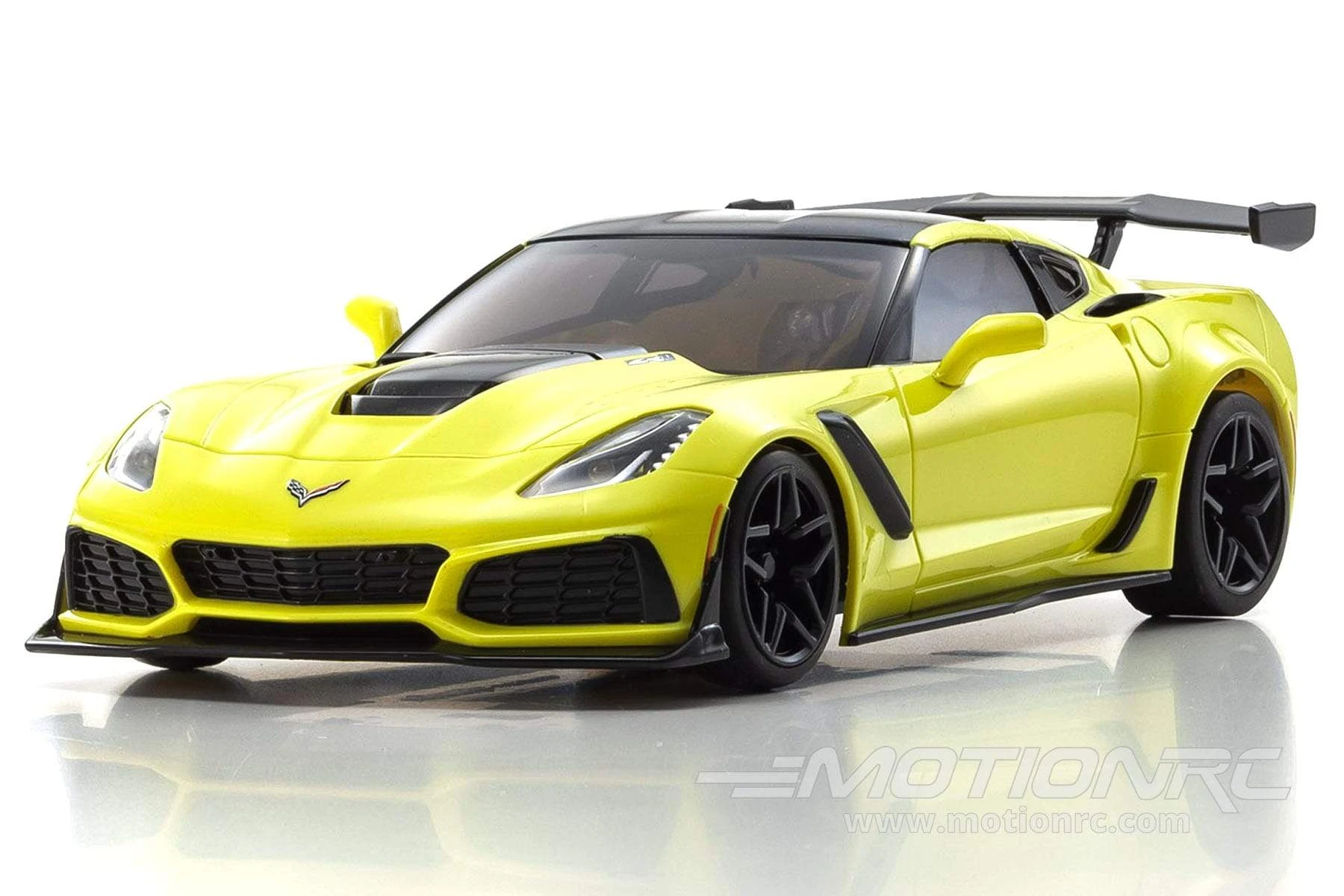 Kyosho Mini-Z Corvette ZR1 Yellow Readyset 1/27 Scale RWD Car W/LEDs - RTR 5 Kyosho Mini-Z Corvette ZR1 Yellow Readyset 1/27 Scale RWD Car W/LEDs - RTR - Image 3