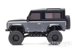 Kyosho Mini-Z Grey/Black Land Rover Defender 90 MX-01 1/27 Scale AWD Truck - RTR -Freewing Shop kyosho mini z grey black land rover defender 90 mx 01 1 27 scale awd truck rtr motion rc 34332765683897
