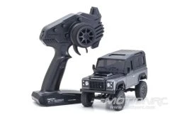 Kyosho Mini-Z Grey/Black Land Rover Defender 90 MX-01 1/27 Scale AWD Truck - RTR -Freewing Shop kyosho mini z grey black land rover defender 90 mx 01 1 27 scale awd truck rtr motion rc 34332765782201