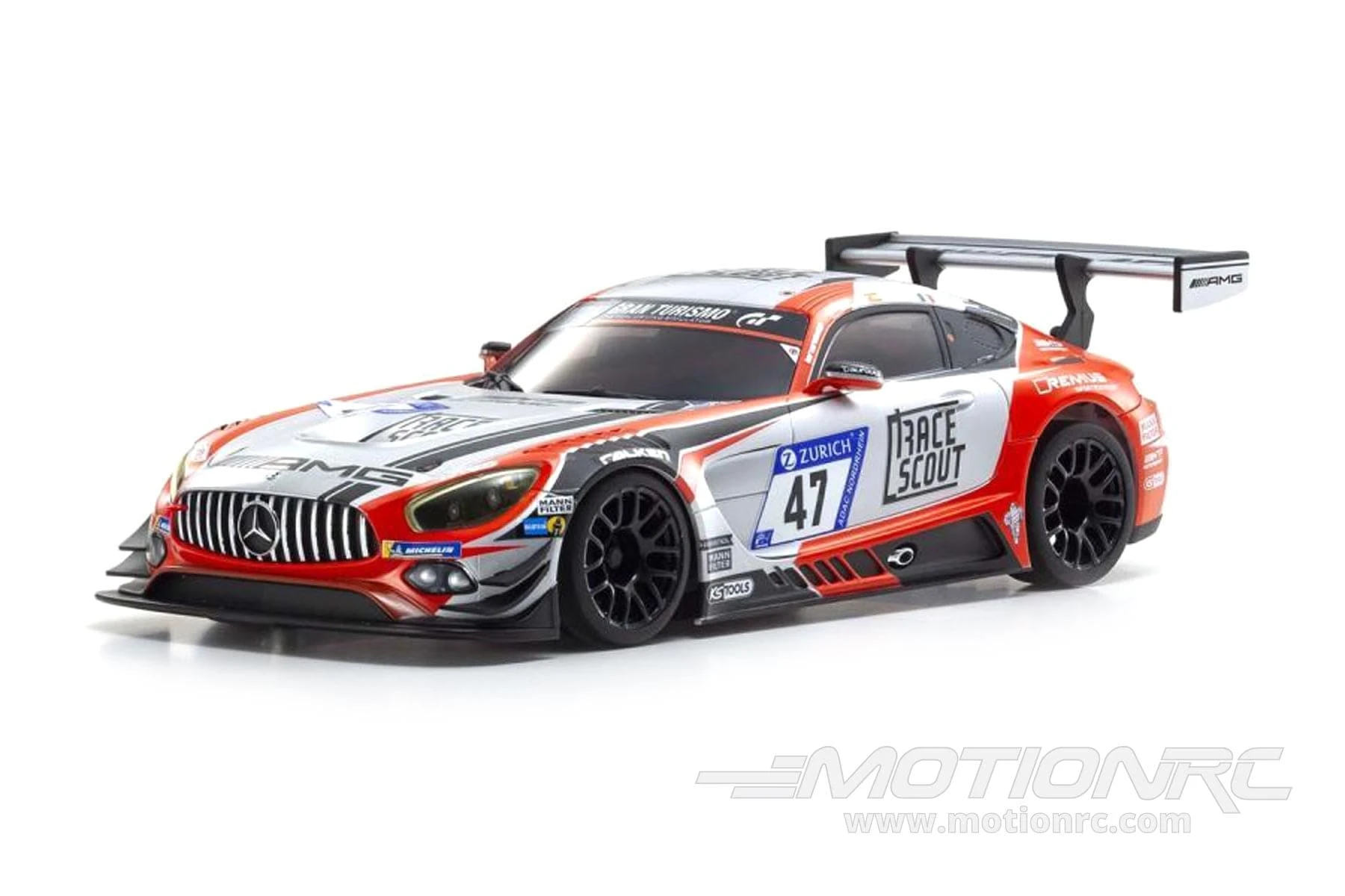 Kyosho Mini-Z Mercedes-AMG GT3 No. 47 24H Nurburgring 2018 Readyset 1/27 Scale RWD Car - RTR 4 Kyosho Mini-Z Mercedes-AMG GT3 No. 47 24H Nurburgring 2018 Readyset 1/27 Scale RWD Car - RTR - Image 2