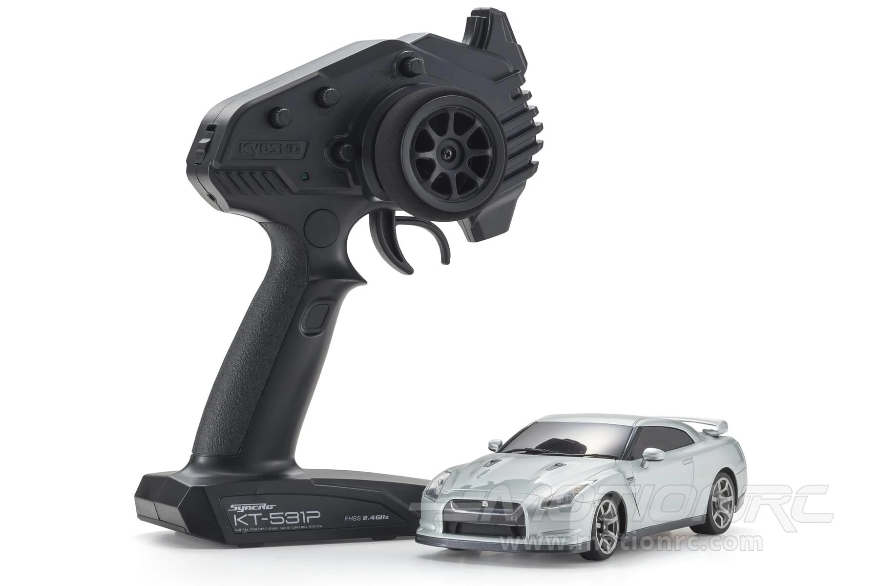 Kyosho Mini-Z MR-03 GT-R (R35) Ultimate Metal Silver Readyset 1/27 Scale RWD Car - RTR 7 Kyosho Mini-Z MR-03 GT-R (R35) Ultimate Metal Silver Readyset 1/27 Scale RWD Car - RTR - Image 5