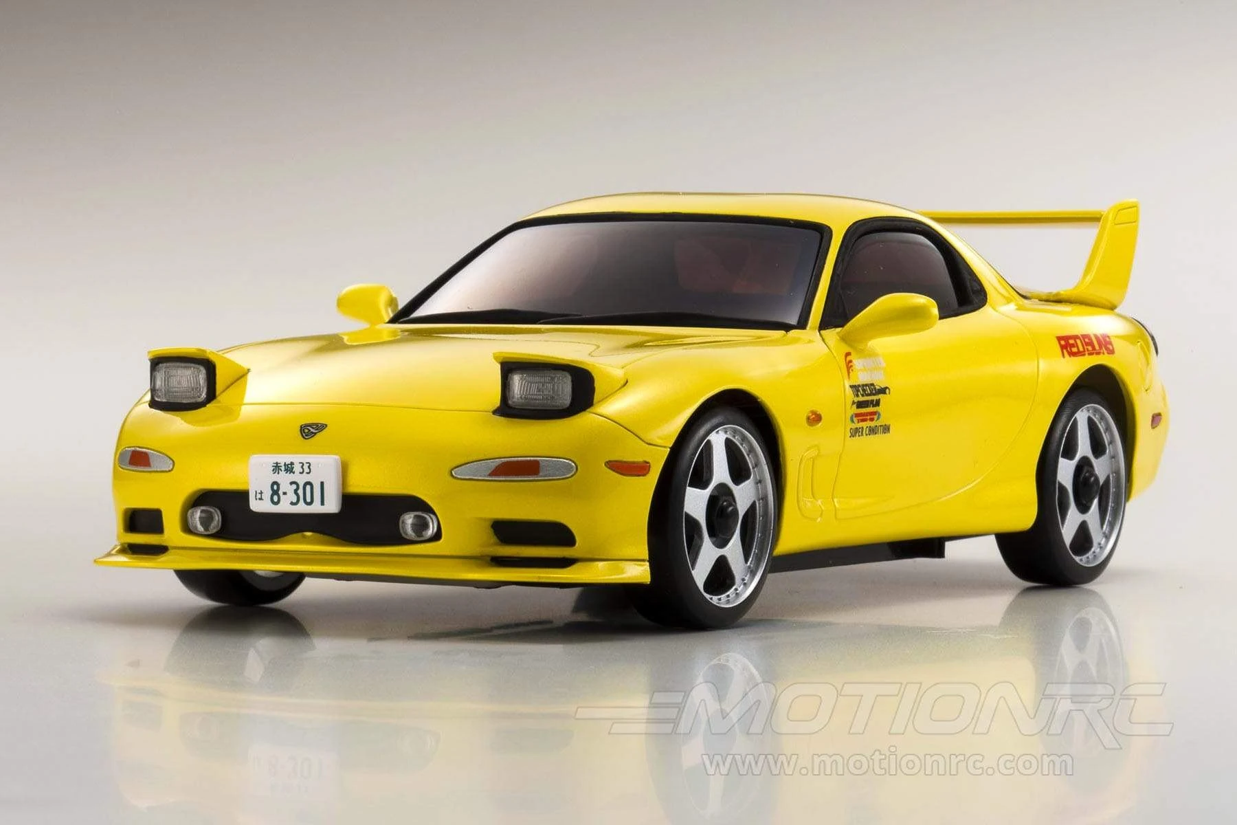 Kyosho Mini-Z RX-7 Mazda Yellow FD3S Readyset 1/27 Scale AWD Car - RTR 5 Kyosho Mini-Z RX-7 Mazda Yellow FD3S Readyset 1/27 Scale AWD Car - RTR - Image 3