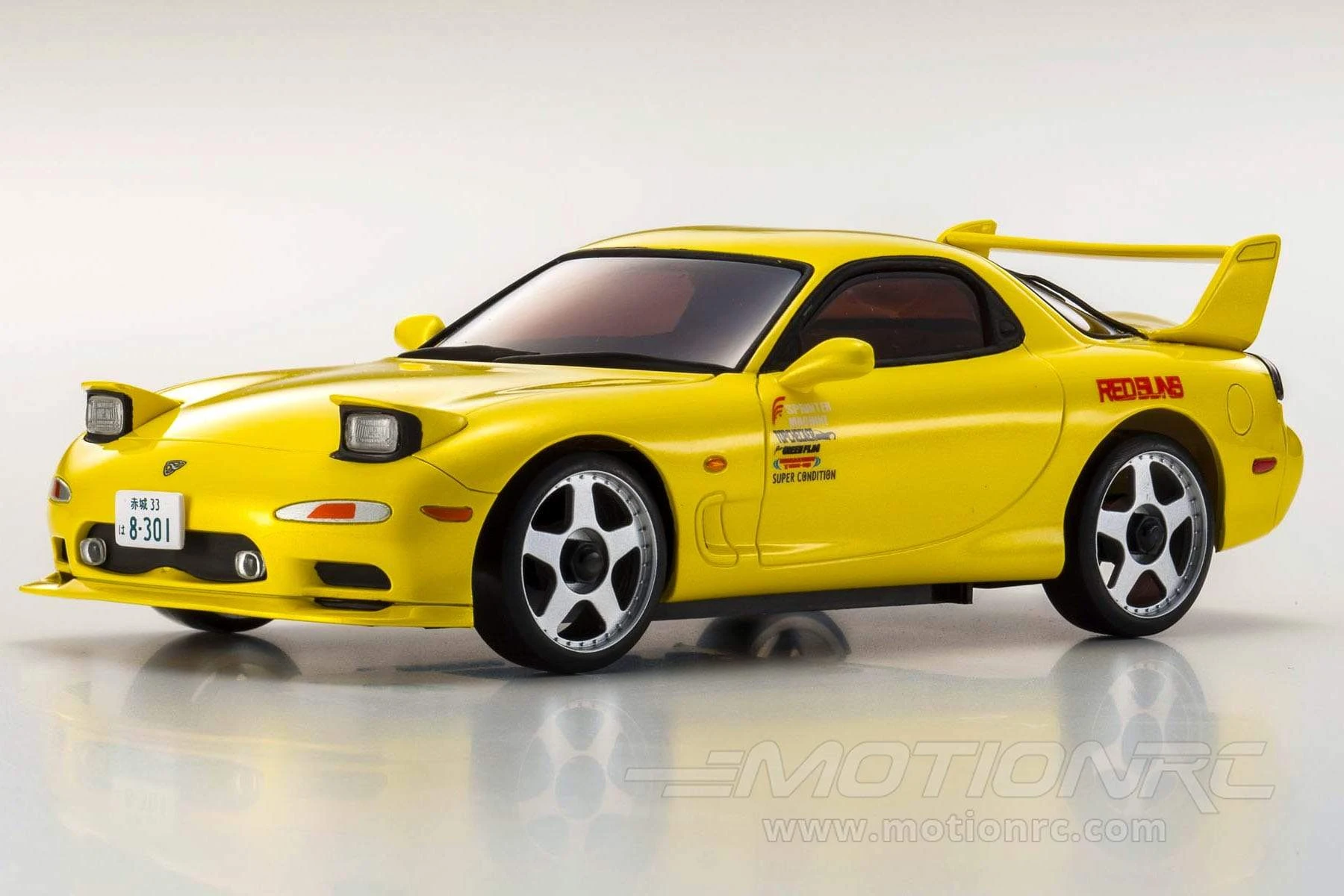 Kyosho Mini-Z RX-7 Mazda Yellow FD3S Readyset 1/27 Scale AWD Car - RTR 4 Kyosho Mini-Z RX-7 Mazda Yellow FD3S Readyset 1/27 Scale AWD Car - RTR - Image 2