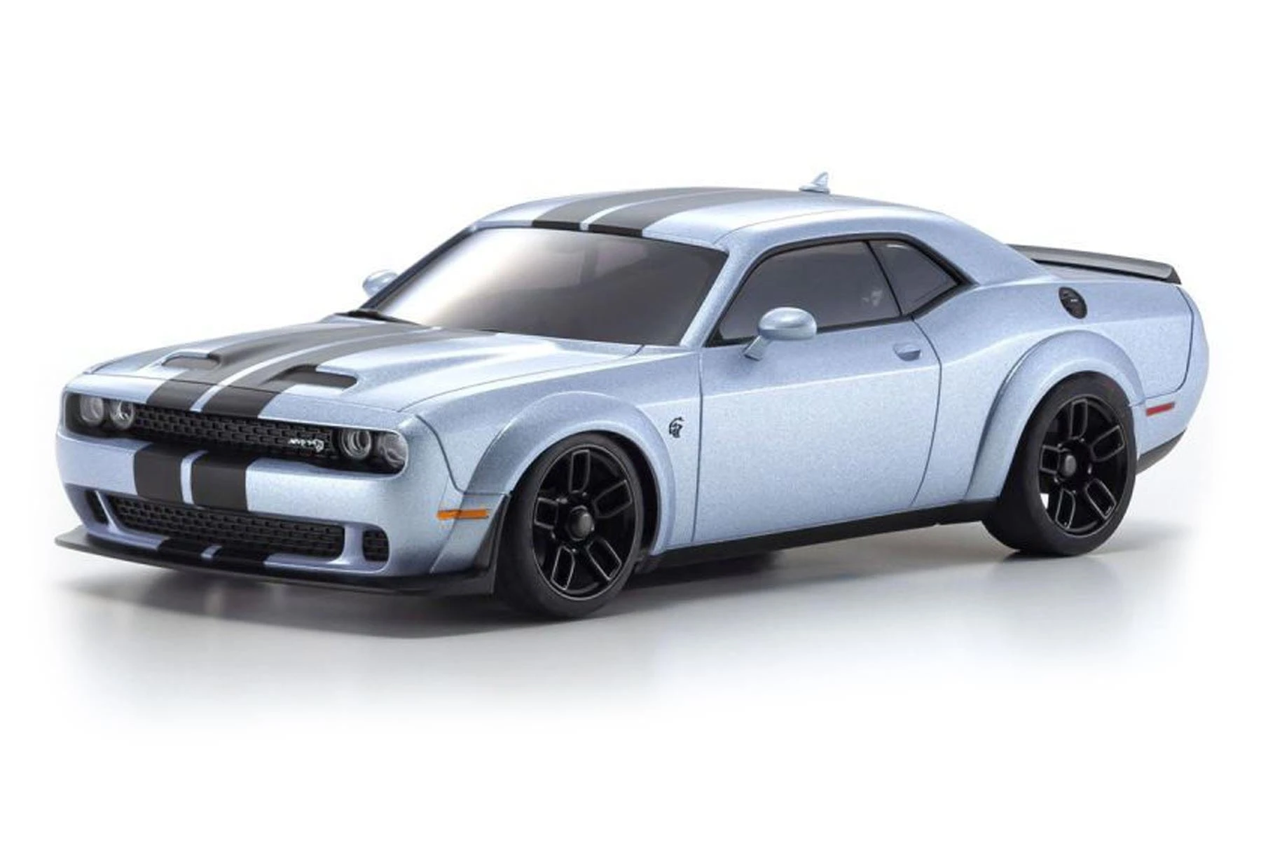 Kyosho Mini-Z Silver Dodge Challenger SRT Hellcat Redeye B5 MR-020 1/27 Scale AWD Car - RTR 3 Kyosho Mini-Z Silver Dodge Challenger SRT Hellcat Redeye B5 MR-020 1/27 Scale AWD Car - RTR