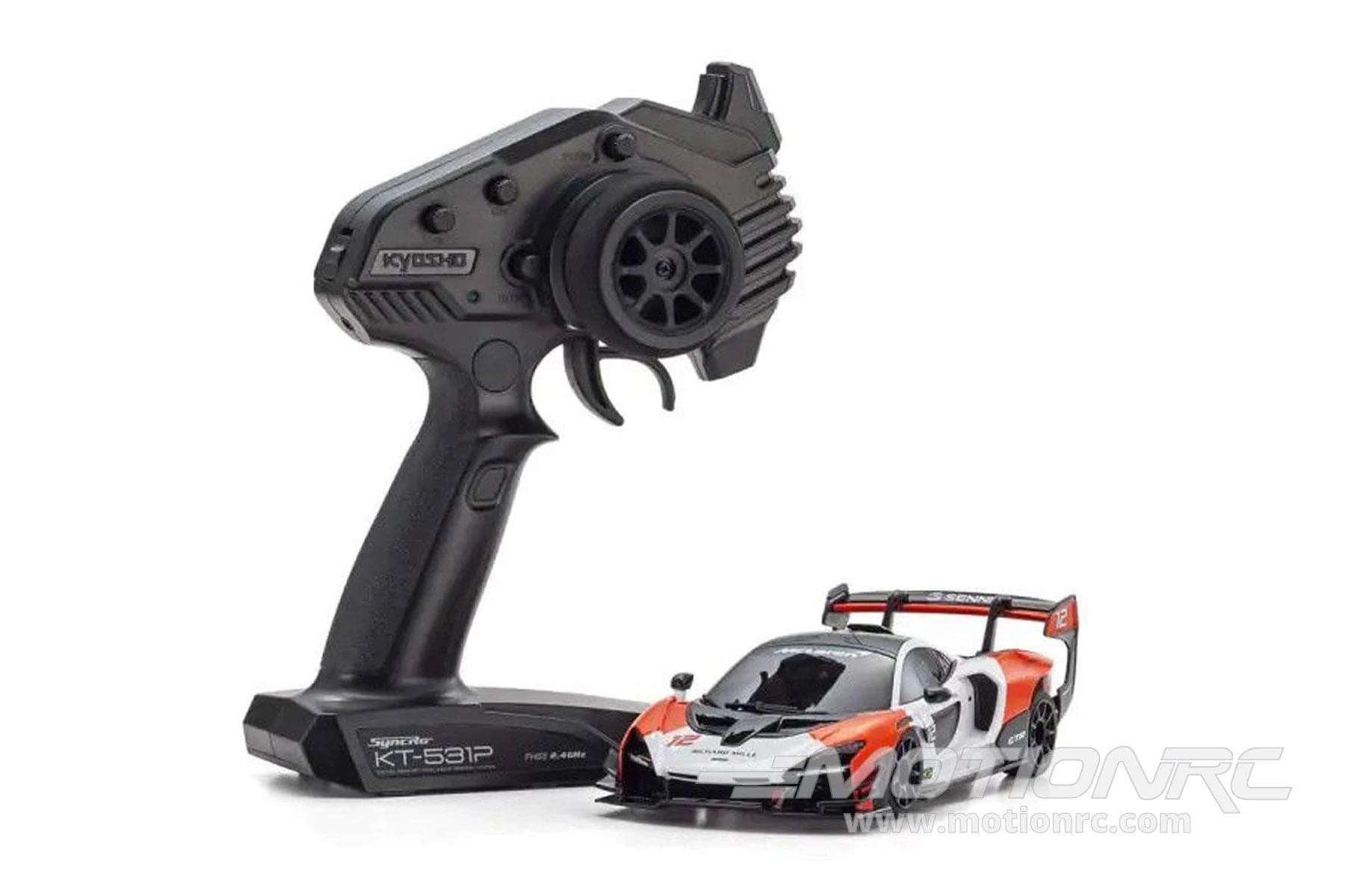 Kyosho Mini-Z White/Red McLaren Senna GTR MR-03 1/27 Scale RWD Car - RTR 6 Kyosho Mini-Z White/Red McLaren Senna GTR MR-03 1/27 Scale RWD Car - RTR - Image 4