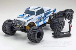 Kyosho Monster Tracker 2.0 Blue 1/10 Scale 4WD Truck - RTR -Freewing Shop kyosho monster tracker 2 0 blue 1 10 scale 4wd truck rtr motion rc 15368903884913