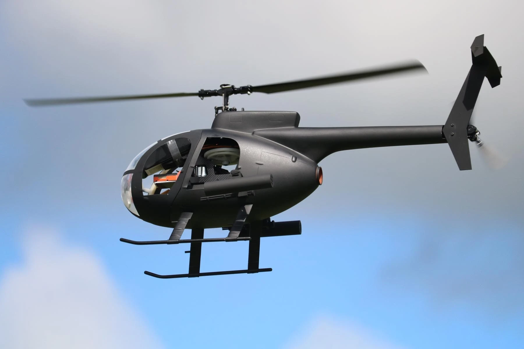 RotorScale AH-6 Attack Tactical Black 450 Size Helicopter - PNP 3 RotorScale AH-6 Attack Tactical Black 450 Size Helicopter - PNP