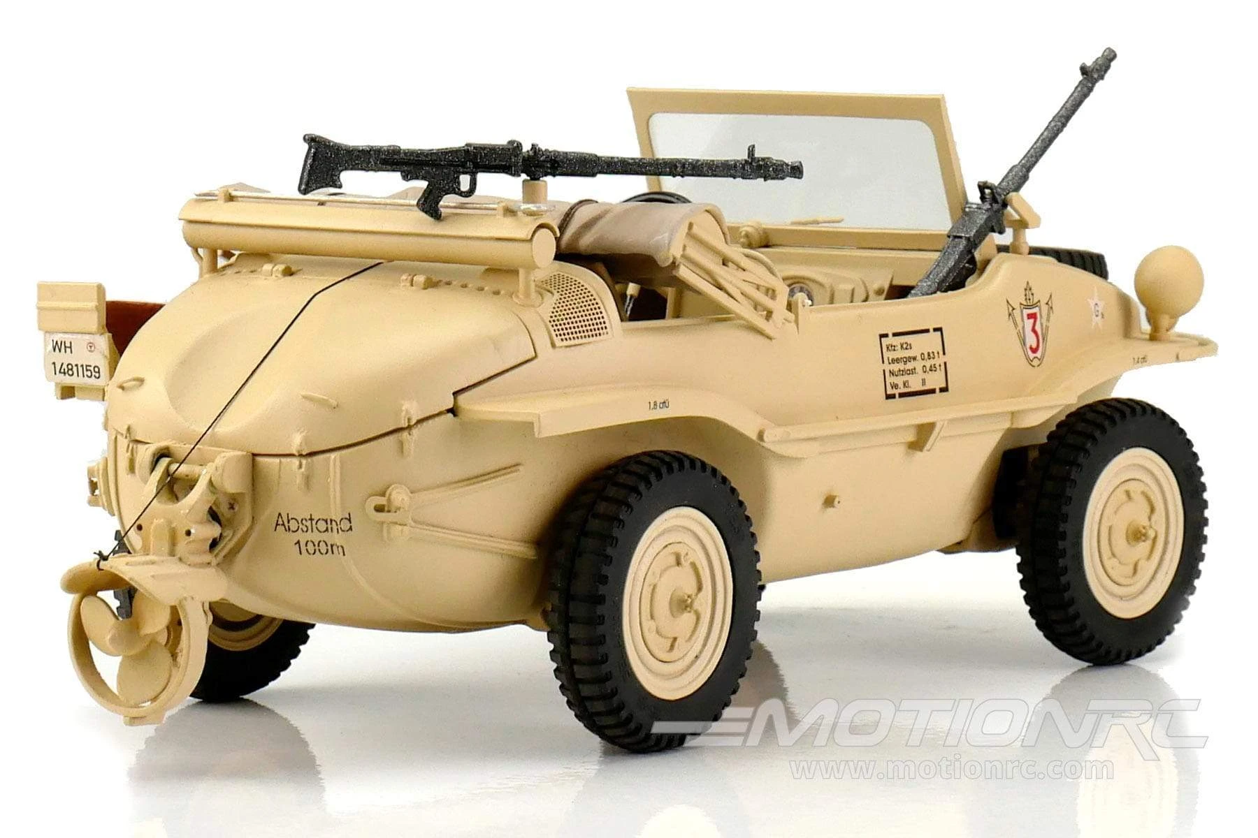 Torro VW Schwimmwagen T166 Sand 1/16 Scale Amphibious Vehicle - RTR 5 Torro VW Schwimmwagen T166 Sand 1/16 Scale Amphibious Vehicle - RTR - Image 3