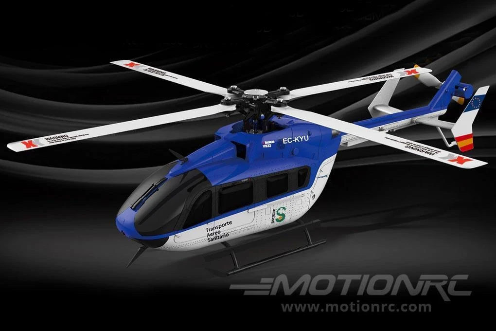 XK INNOVATIONS XK K124 Blue 120 Size Gyro Stabilized Helicopter - FTR 18 XK INNOVATIONS XK K124 Blue 120 Size Gyro Stabilized Helicopter - FTR - Image 16