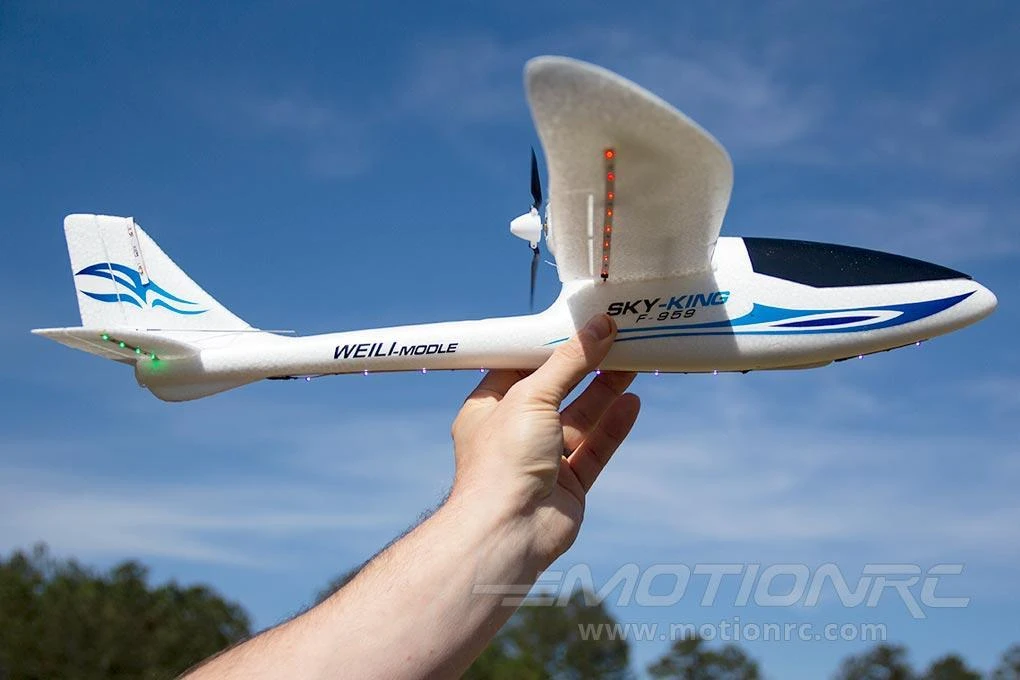 XK INNOVATIONS XK Sky King Glider Blue 750mm (29.5") Wingspan - RTF 8 XK INNOVATIONS XK Sky King Glider Blue 750mm (29.5") Wingspan - RTF - Image 6